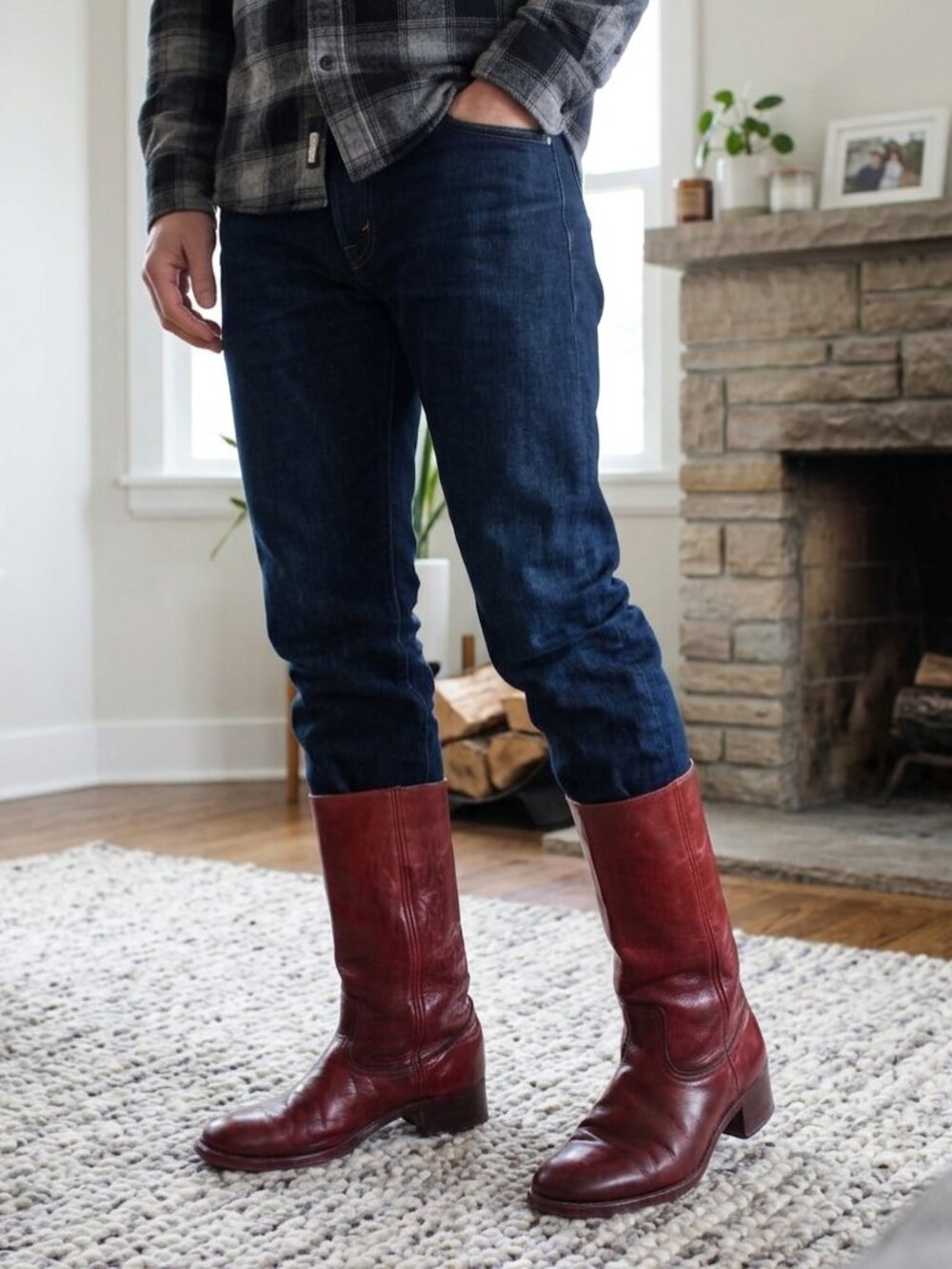 Rare Vintage FRYE Red Campus 2950 Boots